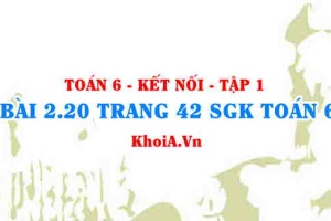 Bài 2.20 trang 42 SGK Toán 6 tập 1 Kết nối tri thức